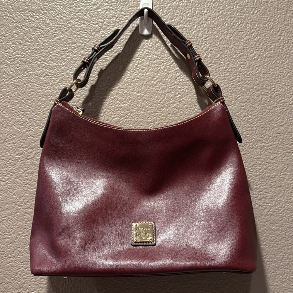 Dooney & Bourke Burgundy Leather Shoulder Bag
